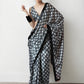 Jyoti Fashion Women's Grey Chinon Digital Printed Ready To Wear Saree with Blouse | Swadesiicart