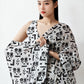 Jyoti Fashion Women's Black Chinon Digital Printed Ready To Wear Saree with Blouse | Swadesiicart