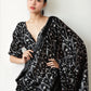 Jyoti Fashion Women's Black Chinon Digital Printed Ready To Wear Saree with Blouse | Swadesiicart
