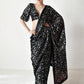 Jyoti Fashion Women's Black Chinon Digital Printed Ready To Wear Saree with Blouse | Swadesiicart