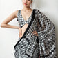 Jyoti Fashion Women's Black Chinon Digital Printed Ready To Wear Saree with Blouse | Swadesiicart