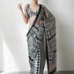 Jyoti Fashion Women's Black Chinon Digital Printed Ready To Wear Saree with Blouse | Swadesiicart