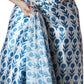 Jyoti Fashion Women's Sky Blue Chinon Digital Printed Ready To Wear Saree with Blouse | Swadesiicart