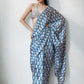 Jyoti Fashion Women's Sky Blue Chinon Digital Printed Ready To Wear Saree with Blouse | Swadesiicart