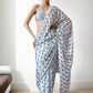 Jyoti Fashion Women's Blue Chinon Digital Printed Ready To Wear Saree with Blouse | Swadesiicart