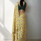 Jyoti Fashion Women's Mehendi Chinon Digital Printed Ready To Wear Saree with Blouse | Swadesiicart