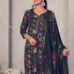 Jyoti Fashion Women's Black Pure Pashmina Digital Print with Jacquard Woven Kurta with Trouser & Dupatta | Swadesiicart