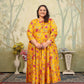 Jyoti Fashion Women's Yellow Rayon Floral Print with Sequins Designer Anarkali Set | Swadesiicart