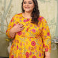 Jyoti Fashion Women's Yellow Rayon Floral Print with Sequins Designer Anarkali Set | Swadesiicart