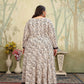 Jyoti Fashion Women's Grey Rayon Floral Print with Sequins Designer Anarkali Set | Swadesiicart