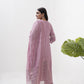 Jyoti Fashion Women's Purple Vertical Silk Sequins Embroidered Kurta Set | Swadesiicart