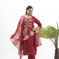 Jyoti Fashion Women's Purple Roman Silk Sequins Embroidered Kurta Set | Swadesiicart