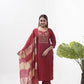 Jyoti Fashion Women's Purple Roman Silk Sequins Embroidered Kurta Set | Swadesiicart