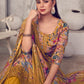 Jyoti Fashion Women's Mustard Pure Pashmina Digital Print with Jacquard Woven Kurta with Trouser & Dupatta | Swadesiicart