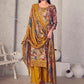 Jyoti Fashion Women's Mustard Pure Pashmina Digital Print with Jacquard Woven Kurta with Trouser & Dupatta | Swadesiicart