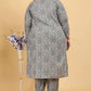 Jyoti Fashion Women's Grey Rayon Digital Print with Handwork Kurta Set | Swadesiicart