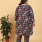 Jyoti Fashion Women's Black Rayon Digital Print with Handwork Kurta Set | Swadesiicart