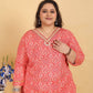 Jyoti Fashion Women's Pink Rayon Digital Print with Handwork Kurta Set | Swadesiicart
