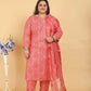 Jyoti Fashion Women's Pink Rayon Digital Print with Handwork Kurta Set | Swadesiicart