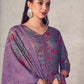 Jyoti Fashion Women's Purple Pure Pashmina Digital Print with Jacquard Woven Kurta with Trouser & Dupatta | Swadesiicart