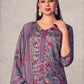 Jyoti Fashion Women's Purple Pure Pashmina Digital Print with Jacquard Woven Kurta with Trouser & Dupatta | Swadesiicart