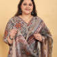 Jyoti Fashion Women's Grey Lichi Viscose Digital Print with Handwork Kurta Set | Swadesiicart