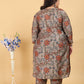 Jyoti Fashion Women's Grey Lichi Viscose Digital Print with Handwork Kurta Set | Swadesiicart