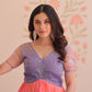 Jyoti Fashion Women's Lavender Gold Crush Embroidered Designer Anarkali Set | Swadesiicart