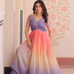 Jyoti Fashion Women's Lavender Gold Crush Embroidered Designer Anarkali Set | Swadesiicart