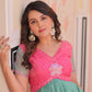 Jyoti Fashion Women's Pink Gold Crush Embroidered Designer Anarkali Set | Swadesiicart