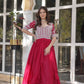 Jyoti Fashion Women's Pink Star Georgette Embroidered Anarkali Set With Bottom | Swadesiicart