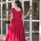 Jyoti Fashion Women's Pink Star Georgette Embroidered Anarkali Set With Bottom | Swadesiicart