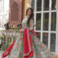 Jyoti Fashion Women's Sky Blue Russian Silk Foil Print with Sequence Embroidered Anarkali Set With Dupatta | Swadesiicart