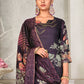 Jyoti Fashion Women's Violet Pashmina Floral Digital Printed Kurta with Trouser & Dupatta | Swadesiicart