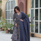 Jyoti Fashion Women's Blue Cotton Floral Printed Designer Kurta Set | Swadesiicart