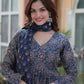 Jyoti Fashion Women's Blue Cotton Floral Printed Designer Kurta Set | Swadesiicart