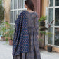 Jyoti Fashion Women's Blue Cotton Floral Printed Designer Kurta Set | Swadesiicart