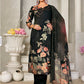Jyoti Fashion Women's Black Pashmina Floral Digital Printed Kurta with Trouser & Dupatta | Swadesiicart