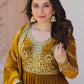 Jyoti Fashion Women's Mehendi Fendi Sequins & Zari Embroidered Anarkali Set With Dupatta | Swadesiicart