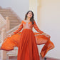 Jyoti Fashion Women's Fanta Fendi Sequins & Zari Embroidered Anarkali Set With Dupatta | Swadesiicart