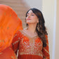 Jyoti Fashion Women's Fanta Fendi Sequins & Zari Embroidered Anarkali Set With Dupatta | Swadesiicart