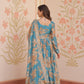 Jyoti Fashion Women's Sky Blue Russian Silk Digital Print with Sequins Embroidered Anarkali Set With Dupatta | Swadesiicart