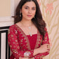 Jyoti Fashion Women's Rani Pink Faux Blooming Sequins & Zari Embroidered Long Designer Anarkali Set | Swadesiicart
