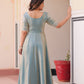 Jyoti Fashion Women's Sky Blue Fendi Embroidered Long Designer Anarkali Set | Swadesiicart