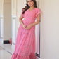 Jyoti Fashion Women's Baby Pink Faux Georgette Printed Long Designer Anarkali Set | Swadesiicart
