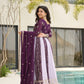 Jyoti Fashion Women's Purple Faux Blooming Zari & Sequins Embroidered Anarkali Set With Dupatta | Swadesiicart