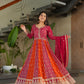 Jyoti Fashion Women's Rani Pink Faux Blooming Zari & Sequins Embroidered Anarkali Set With Dupatta | Swadesiicart
