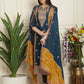Jyoti Fashion Women's Navy Blue Chinon Chiffon Embroidered Designer Straight Suit Set | Swadesiicart