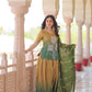 Jyoti Fashion Women's Green Chinon Beads Embroidered Sharara Set with Dupatta | Swadesiicart