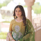 Jyoti Fashion Women's Green Chinon Beads Embroidered Sharara Set with Dupatta | Swadesiicart